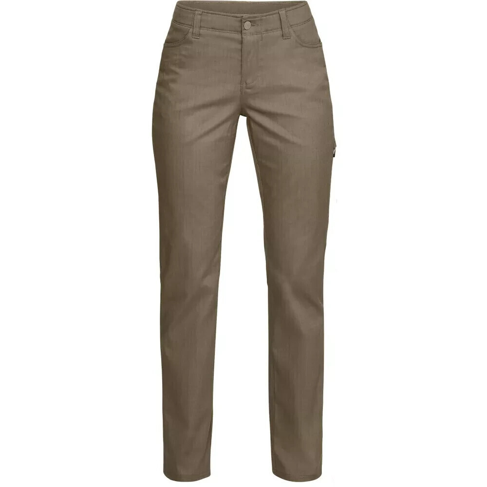 Under Armour UA Enduro Pants Women 10 Bayou Stretch Flat Front Skinny Leg ERK782